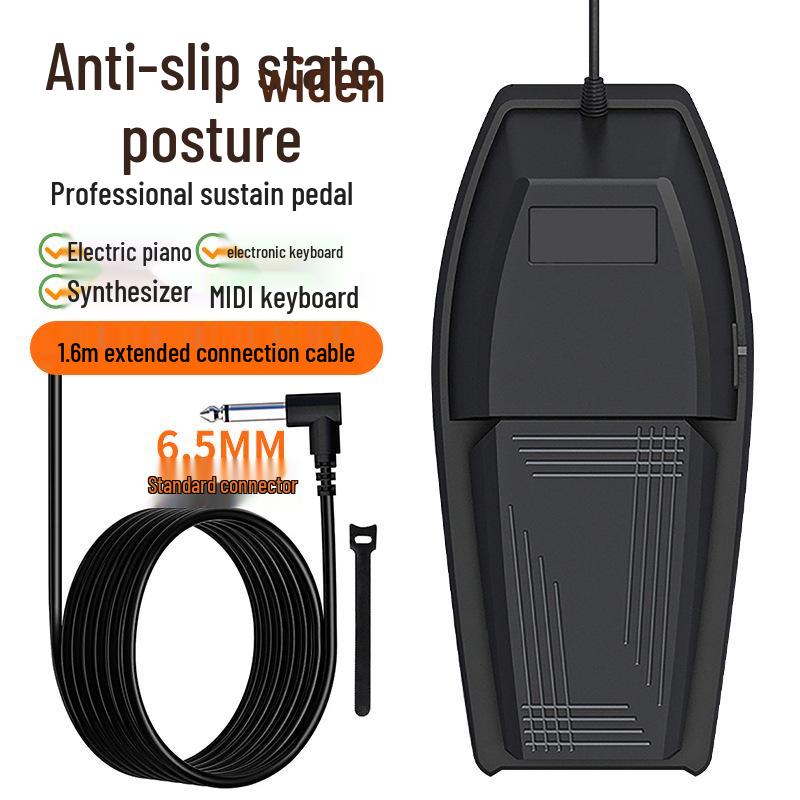 Universal Sustain Pedal for Yamaha Roland Electric Piano, Drum, and MIDI Keyboards No Size