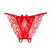 Pure Desire Bow Beautiful Buttocks Seduction Sexy Panties Women's Perspective Lace Bed Passion Tease Open Crotch Free Shorts