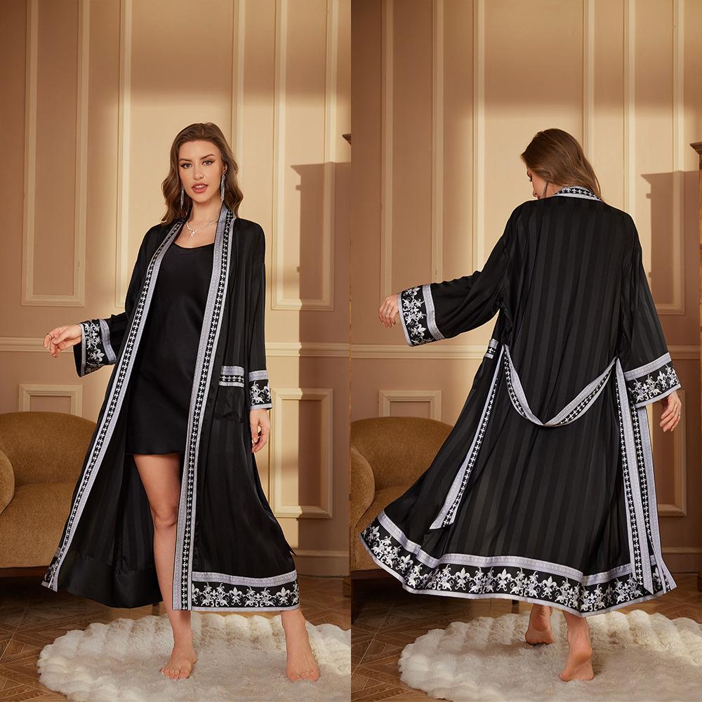 Albornoz de Lujo de Manga Larga para Mujer - Yukata de Primavera Otoño WP3373