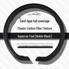 Universal Carbon Fiber Steering Wheel Cover - Non-Slip, Ultra-Thin, Comfortable Grip for All Seasons