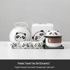 DH Portable Ceramic Panda Travel Tea Set