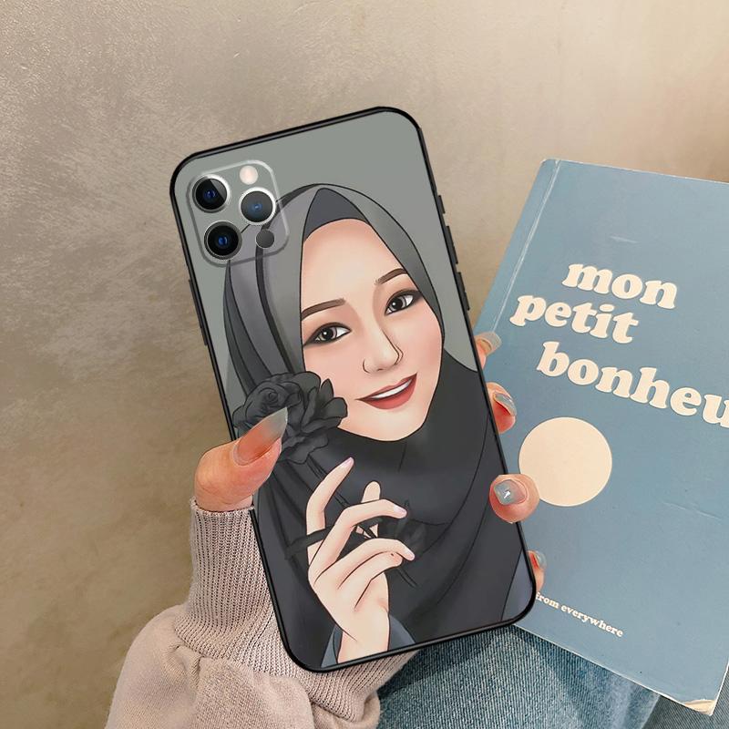 Muslim Arabic Hijab Girl Phone Case For iPhone 17 Pro Max Cover Coque For iPhone 17 Air 17 Pro Capa