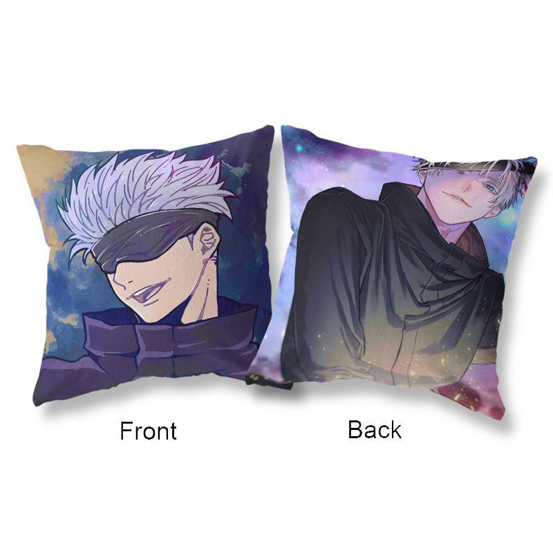 Vibrant 45x45cm Jujutsu Kaisen Cushion Cover With Double Sided Japanese Anime Design For Home Decor