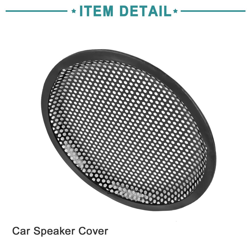 ACROPIX Auto Subwoofer Abdeckung Lautsprechergitter Schutz 20cm Metallgitter Rund mit Montagesatz Schwarz 5 Stück