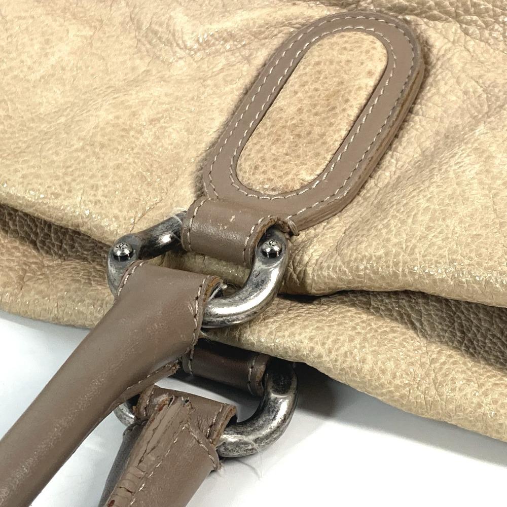 CHANEL Decacoco CC logo Bag Shoulder Bag Tote Bag Leather Beige