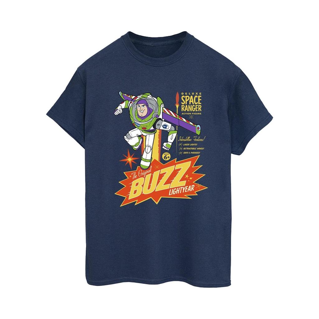 Disney Womens/Ladies Toy Story Buzz Lightyear Space Cotton Boyfriend T-Shirt