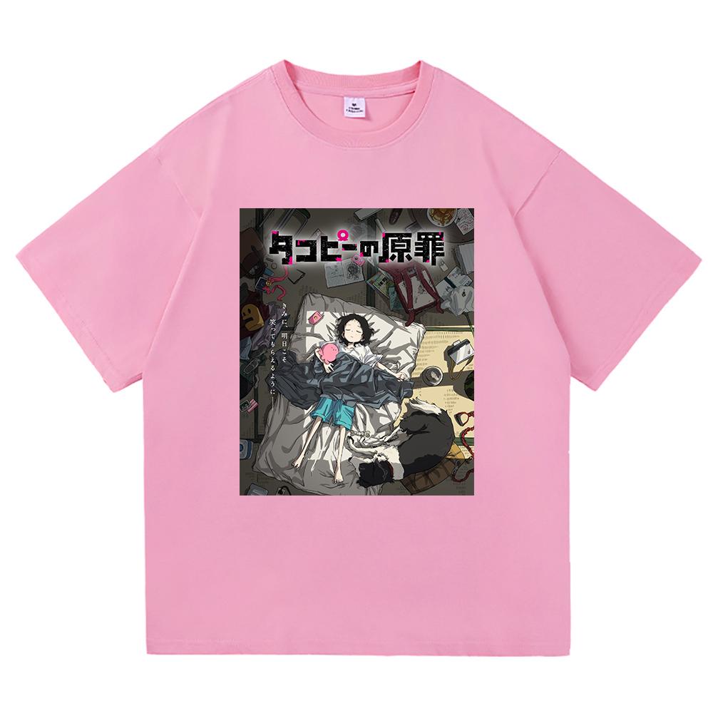 Kawaii Takopi T Shirt 2025 Anime Takopi’s Original Sin Retro Men/women Clothing Vintage Harajuku High Quality Cotton Tshirts