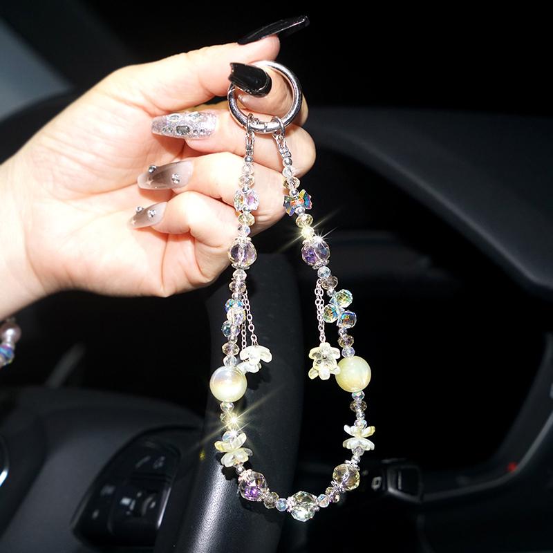 

Эстетика Y2K Вишневая кисточка Шнурок для телефона Изысканная цепочка для телефона из бисера Браслет Брелок Подвески для мобильного телефона против потери