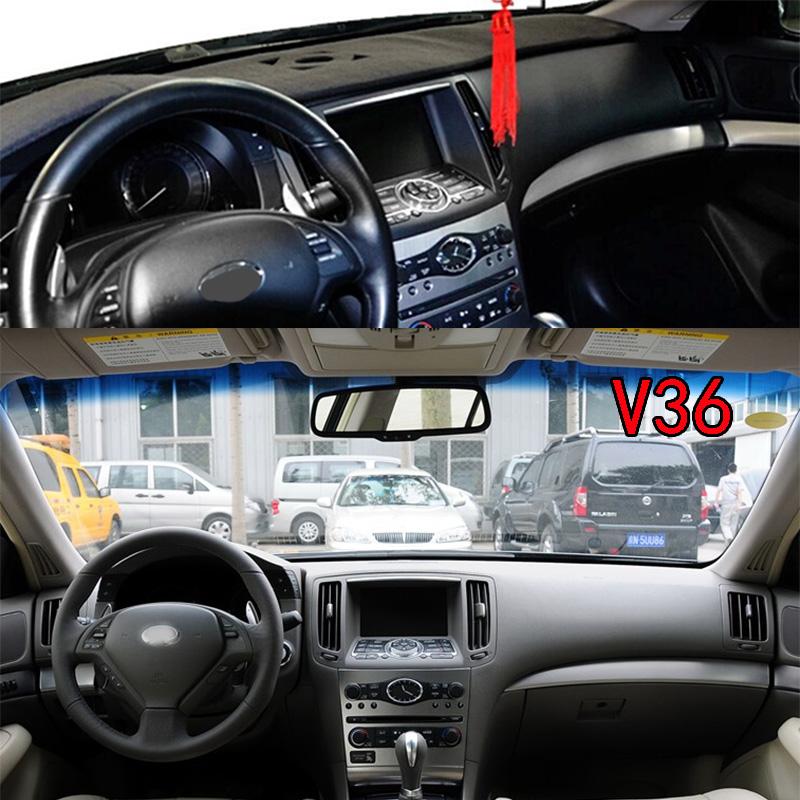 For 2006-2014 Nissan Skyline XII V36 370GT Dashmat Anti-Slip Dash Mat Dashboard Cover Instrument Panel Sunscreen Pad Ornaments