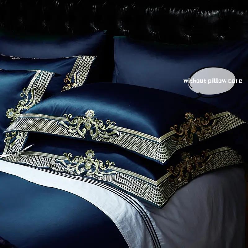 4/6pcs Duvet Cover 100% Egyptian Cotton Luxury Embroidery Housse De Couette for Bedroom Pure Cotton Bed Cover King