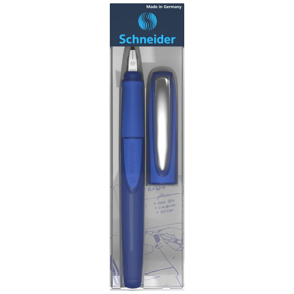 Schneider RAY F Fountain Fine RYFP168122F Pen, Nib, (Space Blue, Black)