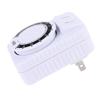AC 110V 12 Stunden Mechanischer Schalter Zeitschaltuhr Steckdose zur Steuerung von Haushaltsgeräten Motorrad Lade-Timer US-Stecker