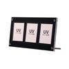 UV Protection Shield PRO 3-Pack Sun Protection Trading Card Display Case with Screw-Down Storage and Card Stand, Black