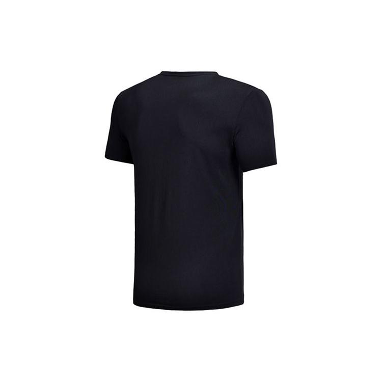 Li Ning Sports Fashion Collection T Shirts Men's Black Crew Neck Moderate Straight Fit AHSN193-2