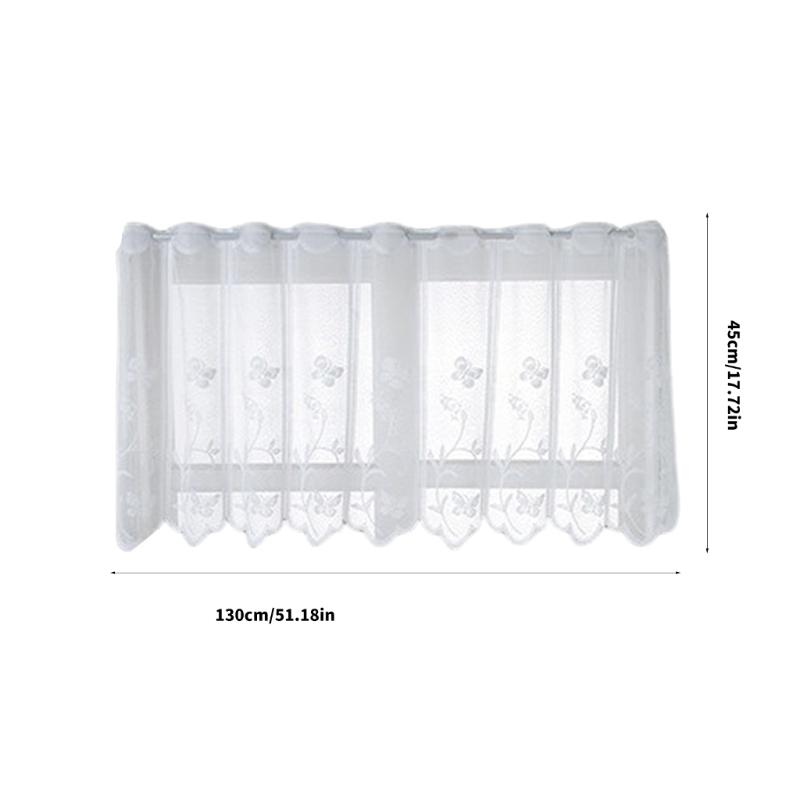 Country Style Sheer Curtain with Romantics Lace Design, Perfect for Dividing Space,for Timelessly and Gracefuls Home