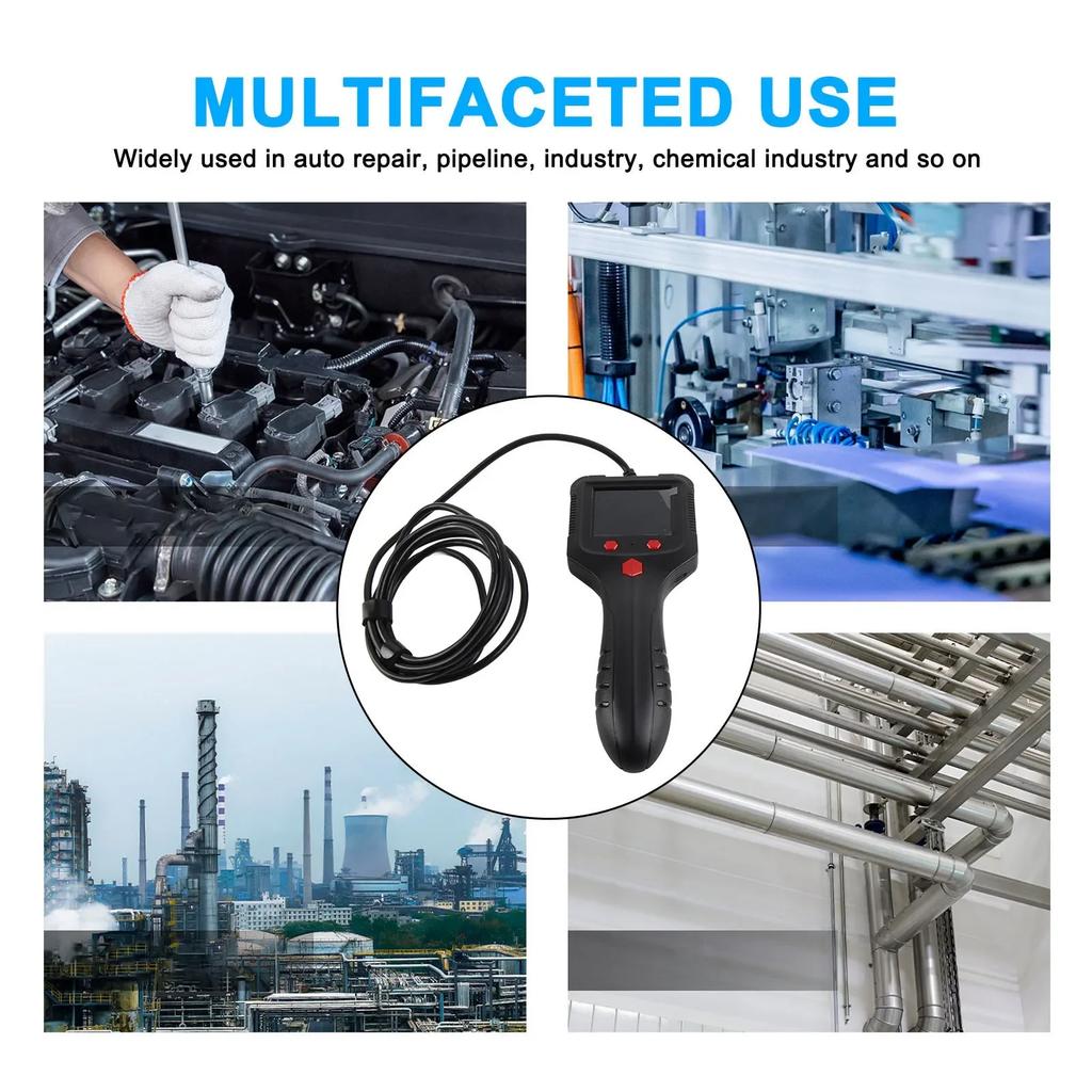 Industrial Endoscope Borescope Industrial Endoscope 2.4in HD Screen Handheld ABS Housing Borescope Inspection Camera for Factory