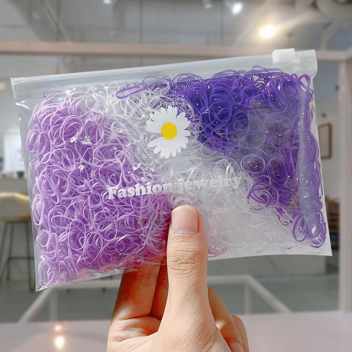 

Желейные градиентные маленькие одноразовые резинки для волос YANRONG, 1000 шт./упак., резинка для волос для девочек, держатель для хвоста, аксессуары для волос, резинки для волос