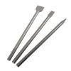 3 Piece Chisel Set Point Flat Scaling Chisel Rotating Hammer Drill Attachments for Concrete Stone