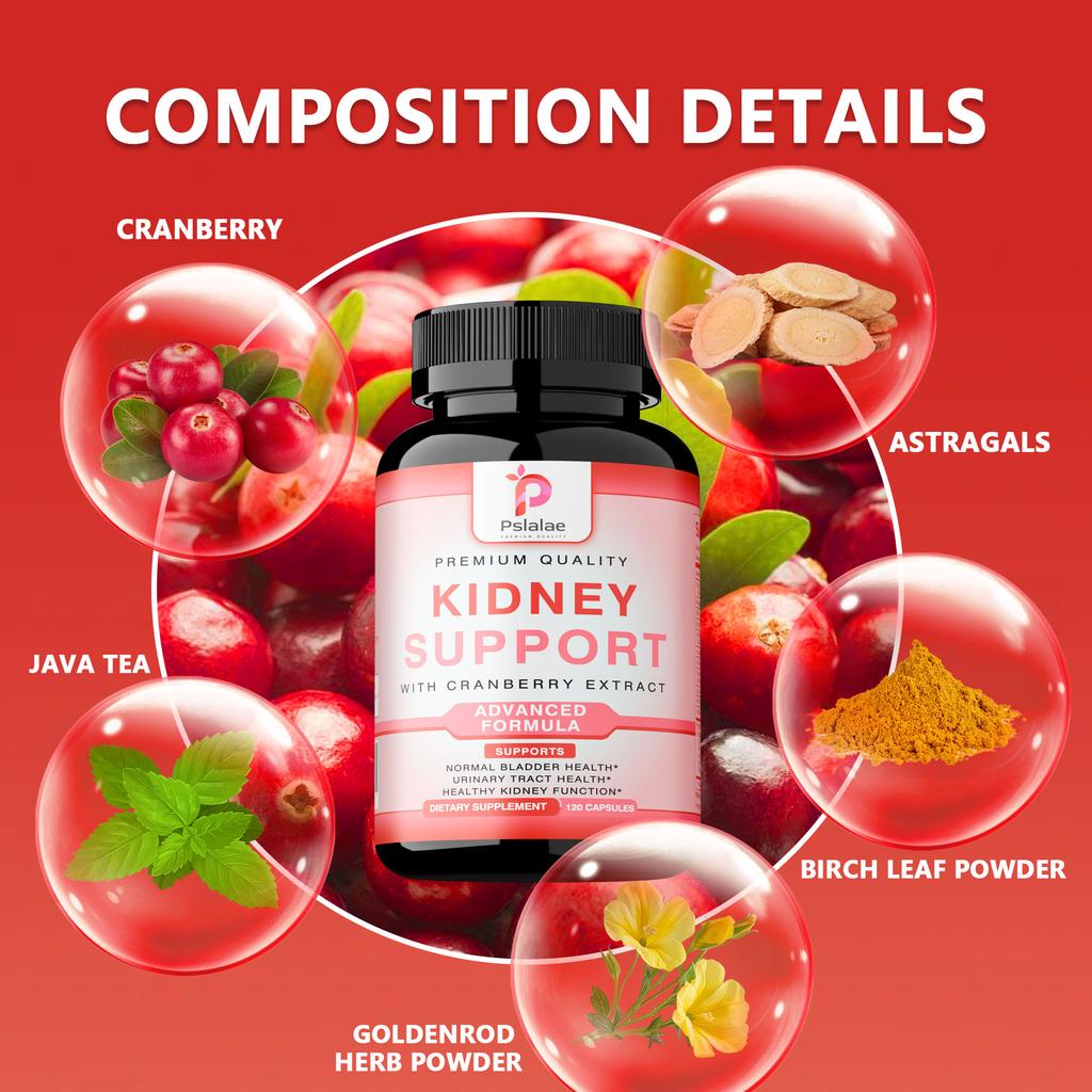 Pslalae Cranberry-Extrakt-Kapseln, Enthält eine Mischung aus Bärentraubenblatt und Astragalus, Hohe Reinheit, 120 Kapseln