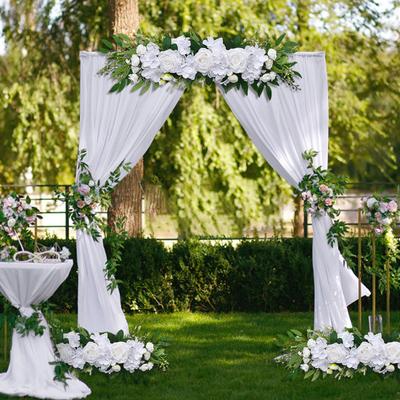 Yousheng Artificial Flower Rose Garland Door Hanging for Valentine's Day Decoration Plastic Wedding Arch Flowers Chair Back Decor Indoor Outdoor Use