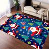 1pc Christmas Themed Rug, Santa Claus Delivering Gifts Print, Bedside Carpet, Non Slip Laundry Room Mat, Machine Washable Water Absorbing En
