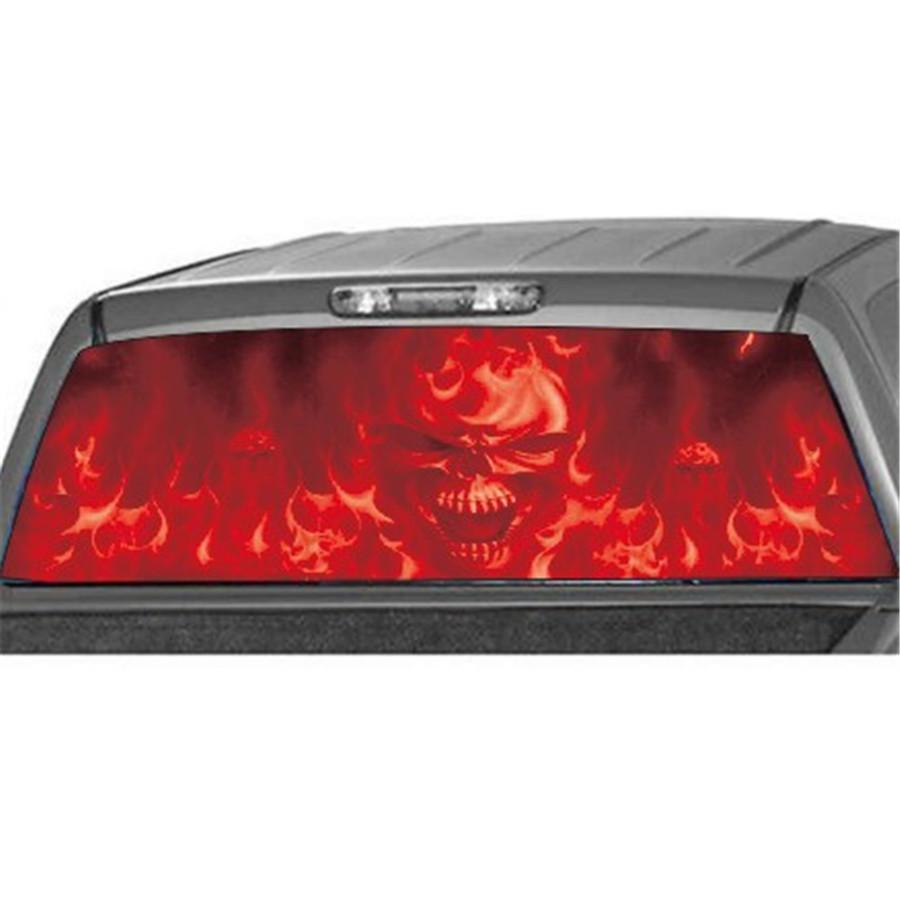 Flaming Skull Sticker for Truck, SUV, Jeep