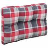 Pallet Cushion Red Checkered Pattern 50x40x12 Cm Fabric