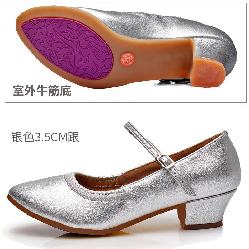 Modern Dance Shoes Women Girls Dancing Shoes Middle Heel  3.5CM 5CM Ballroom Suede Rubber Sole Latin Dance Shoes for Women