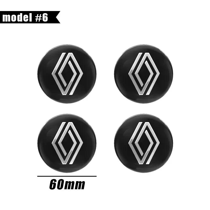 Enjoliveurs Pour Renault Austral Kadjar Megane Captur Arkana Dacia Logo Cache Moyeu 4Pcs 56mm 60mm 65mm Autocollant Cache-Moyeu de Roue de Voiture