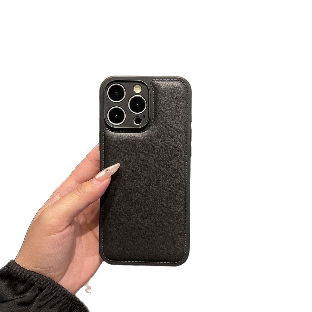 Solid Color Leather Texture Full Coverage Case for iPhone 17 Pro Max - Drop Protection, Niche Design