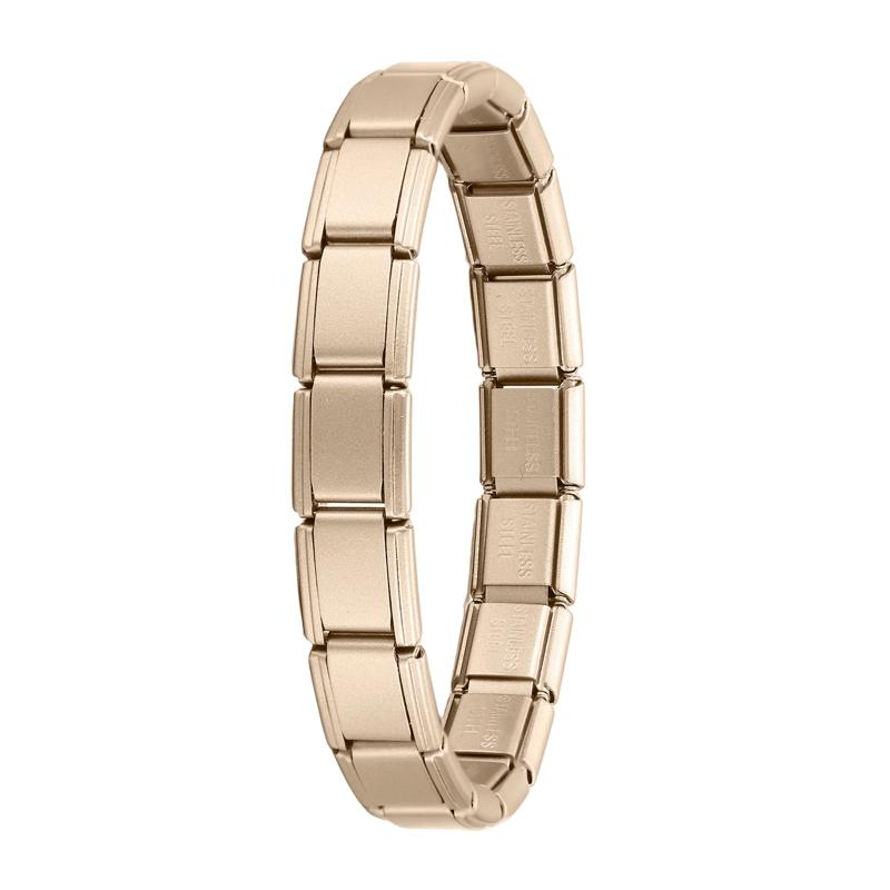 New Solid Color Women Men Jewelry DIY 9MM Width Italian Elastic Charm Bracelet Solid Color Stainless Steel Fashion Bangle