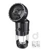 5-in-1 Portable LED Camping Lantern with Fan Bluetooth-compatible Speaker Solar Powered USB Rechargeable Emergency Hanging Light