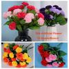 New 12 Heads Artificial Flowers Silk 6 Colors Small Carnation Wedding Arch Decor Carnation