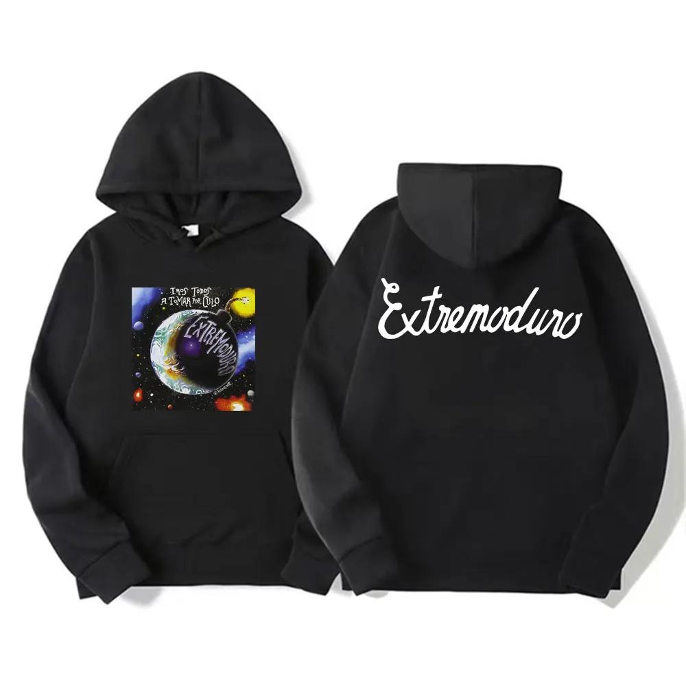 Rock band EXTREMODURO Tour printed men's hip-hop punk high-quality casual loose hoodie adult long-sleeved sweatshirt pullover
