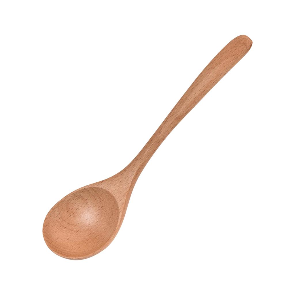 Japanese Style Wooden Soup Spoon With Long Handle Kitchen Utensil Practical Tableware For Home Dining Outdoor Use