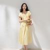Sancai 2026 Summer French Square Neck A-Line Long Dress