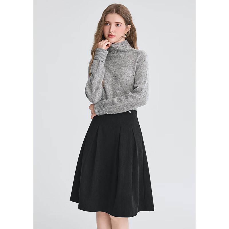 Betu Women's High-Waist Corduroy A-Line Skirt