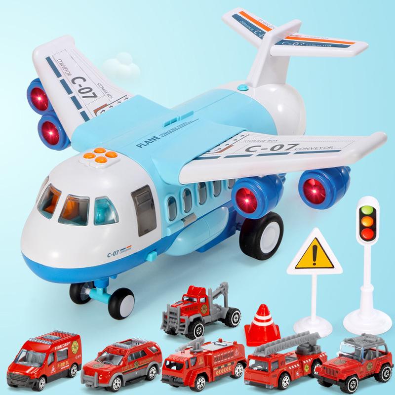 

Развивающий игрушечный самолет с огнями, музыкой и местом для хранения для малышей