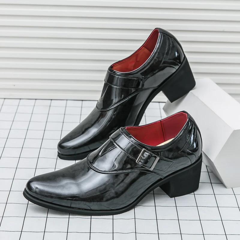 

Модная мужская обувь лоферы на ремешке монка остроносые серебристо-зеленые кожаные повседневные мужские туфли для мужчин мужские формальные свадебные туфли для мужчин 46