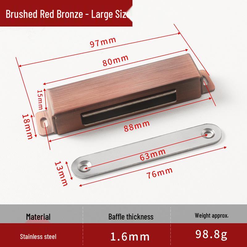 Starker magnetischer Edelstahlschranktürfang für Heimgarderoben
