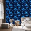 Watercolor Galaxy Navy Blue Wallpaper, Fine Detail 50x1000