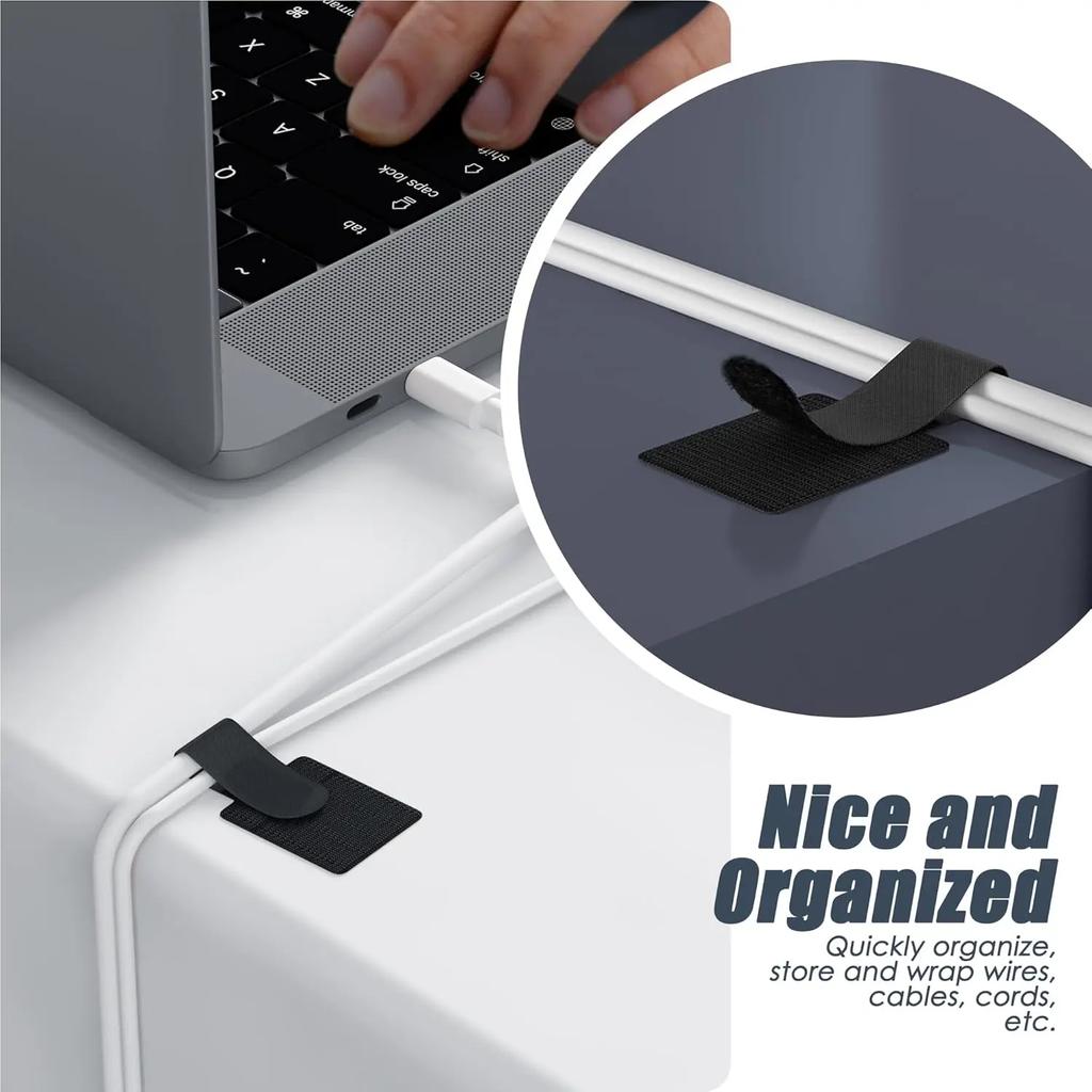 Velcro Cable TiesSelf-adhesive Power Cord Data Cable Storage Cable OrganizerAdhesive Backed Velcro Cable Straps