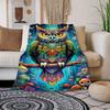 1pc Owl Print Blanket, Soft Warm Throw Blanket Nap Blanket For Couch Sofa Office Bed Camping Travel