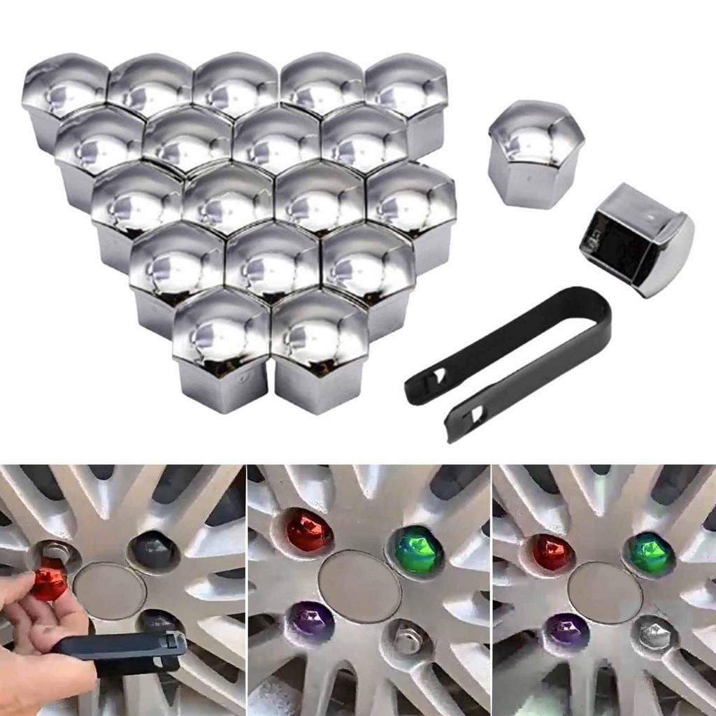 Tachiuwa 20 Pcs Car Wheel Nut Cap Cover Wheel Nut Cap, Bolt Rim Universal