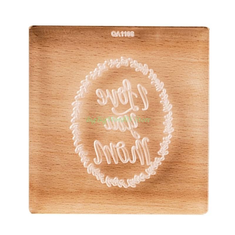 24TE Acrylic Cookie Embosser Mold Mothers' Day Cake Stencil Fondant Stamp Mold
