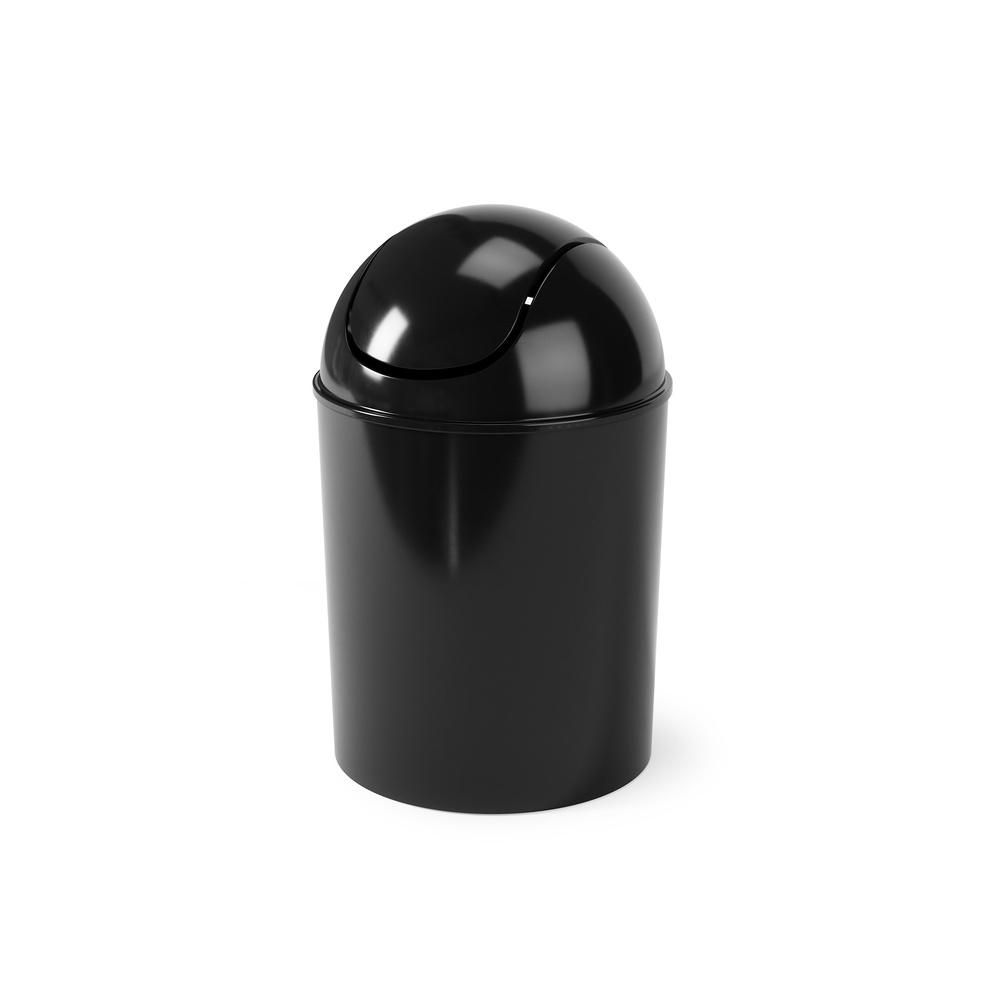 

Mini Swing Top Trash Can Compact Waste Paper Basket Durable Recycled Polypropylene Easy Clean Ideal Home Office Vehicle 1.25 United States