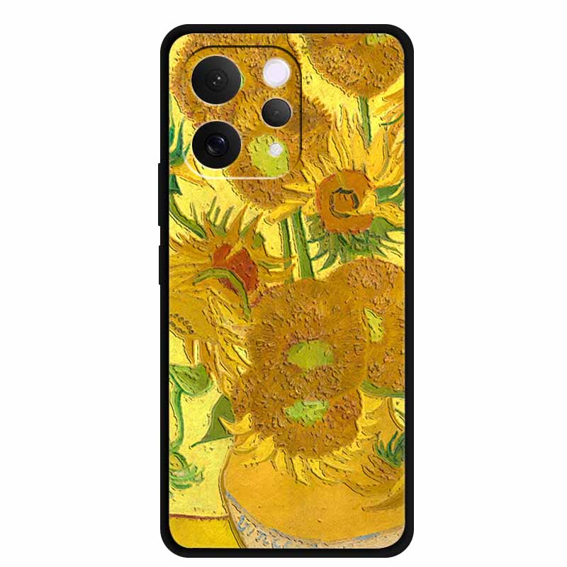 For Vivo S50 5G Case 3D Emboss Flower Black Silicone Soft Back Cover Case For Vivo S50 2025 Phone Case 6.59" Coque V2528A Fundas