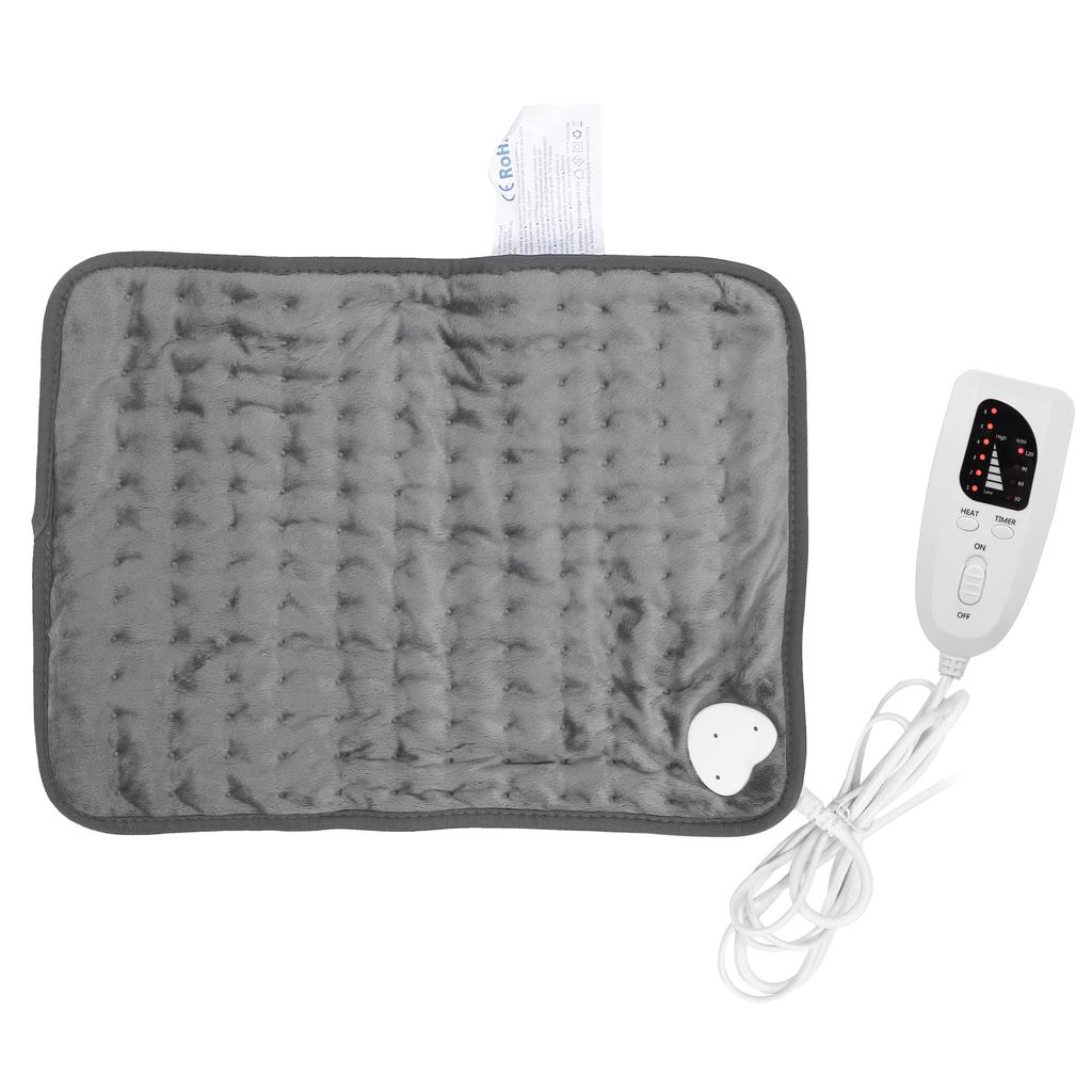 6-Gang-Heizkissen mit Temperatureinstellung, dunkelgraues Timing-Elektrokissen mit automatischer Abschaltung