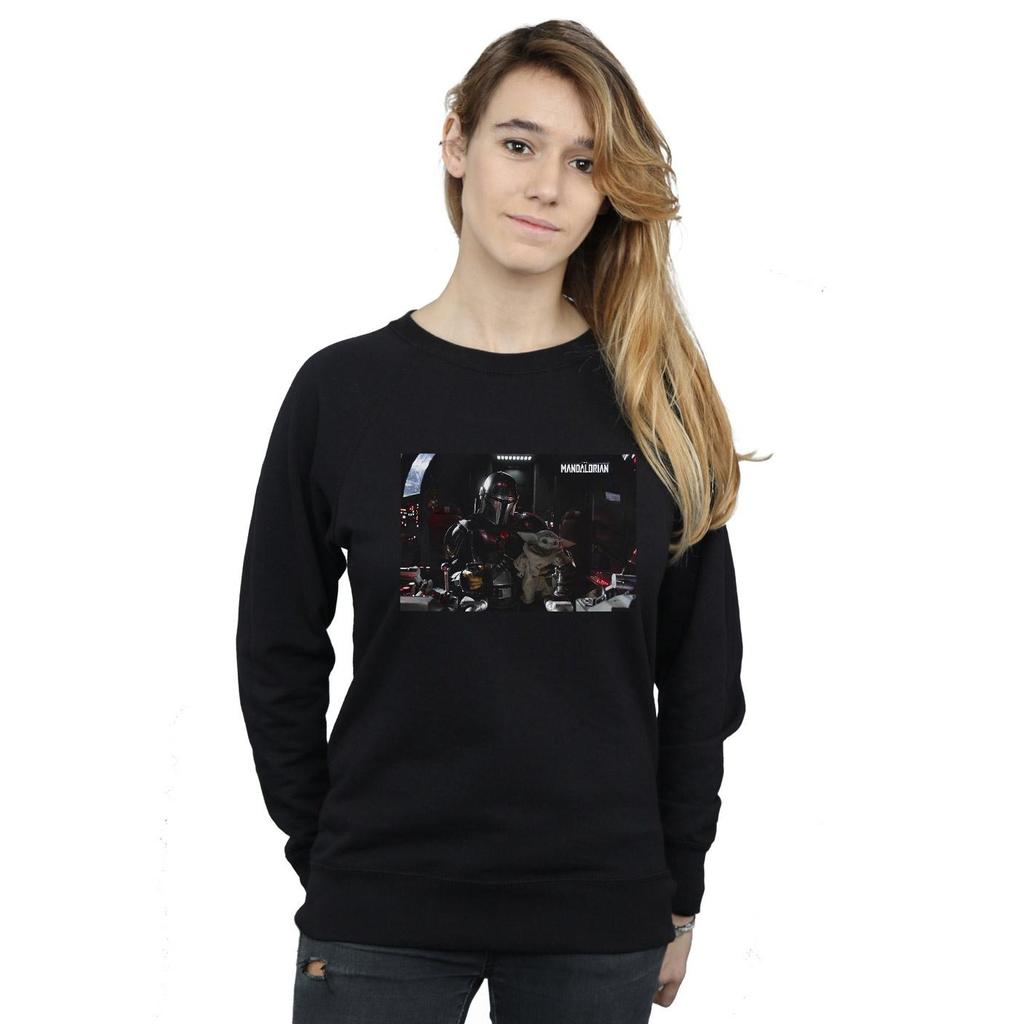 Star Wars Womens/Ladies The Mandalorian Mando And Co-Pilot Sweatshirt