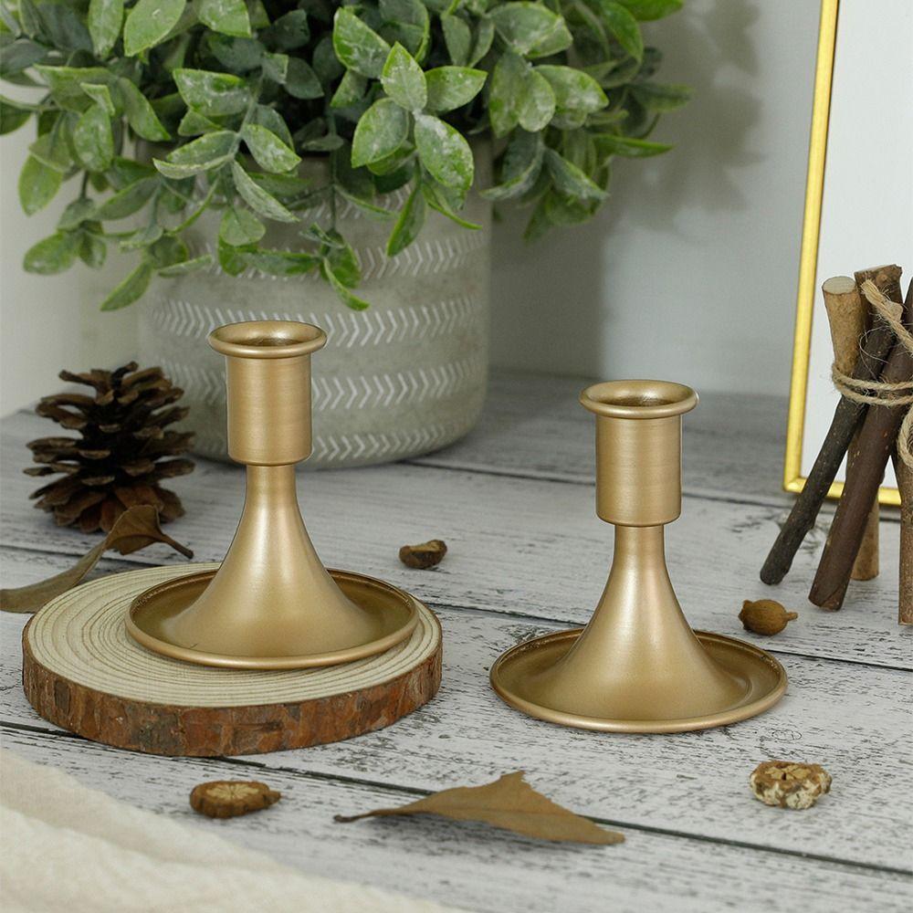Handhold Taper Candle Stand Retro Vintage Candlestick Holder Kitchen Accessories